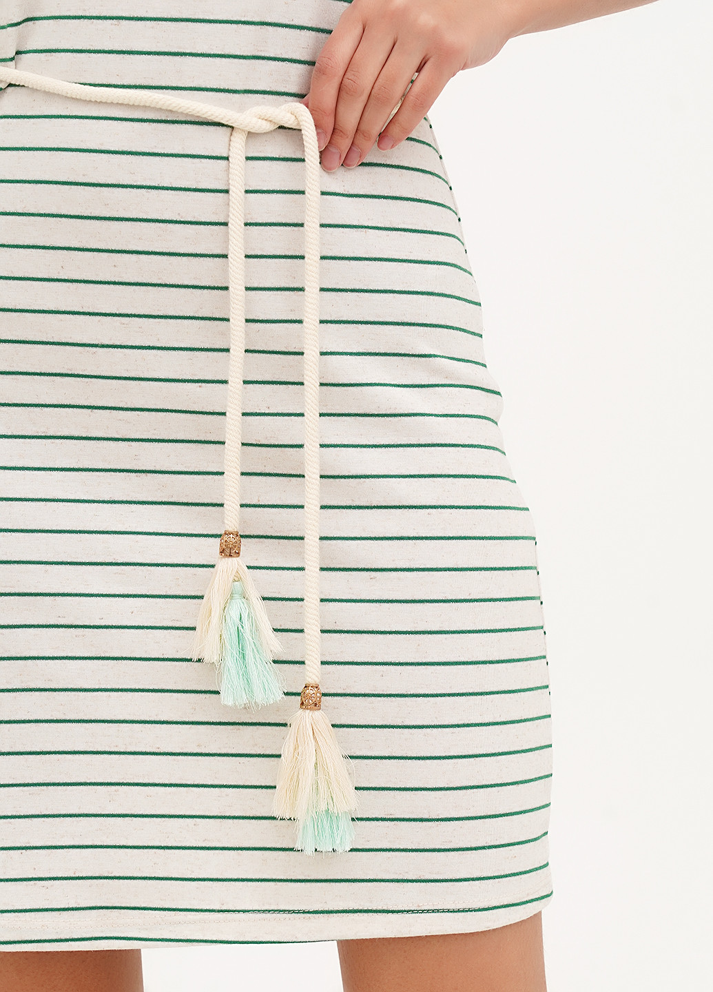 Зеленое кэжуал платье платье-майка Joie Clair в полоску