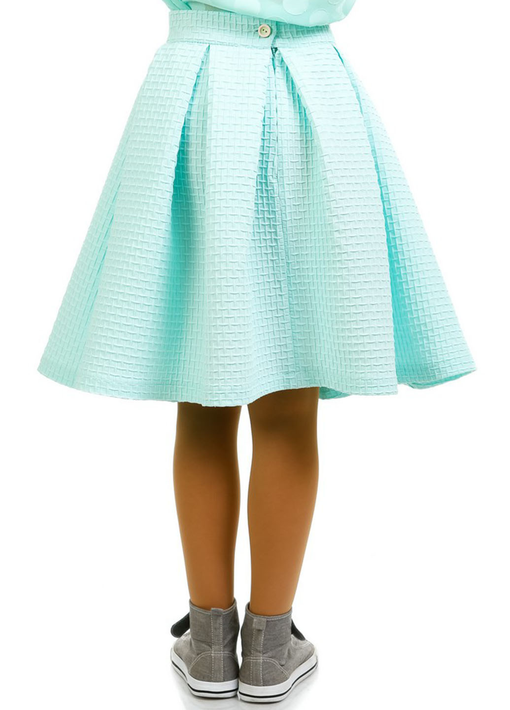Мятная кэжуал однотонная юбка Kids Couture со средней талией