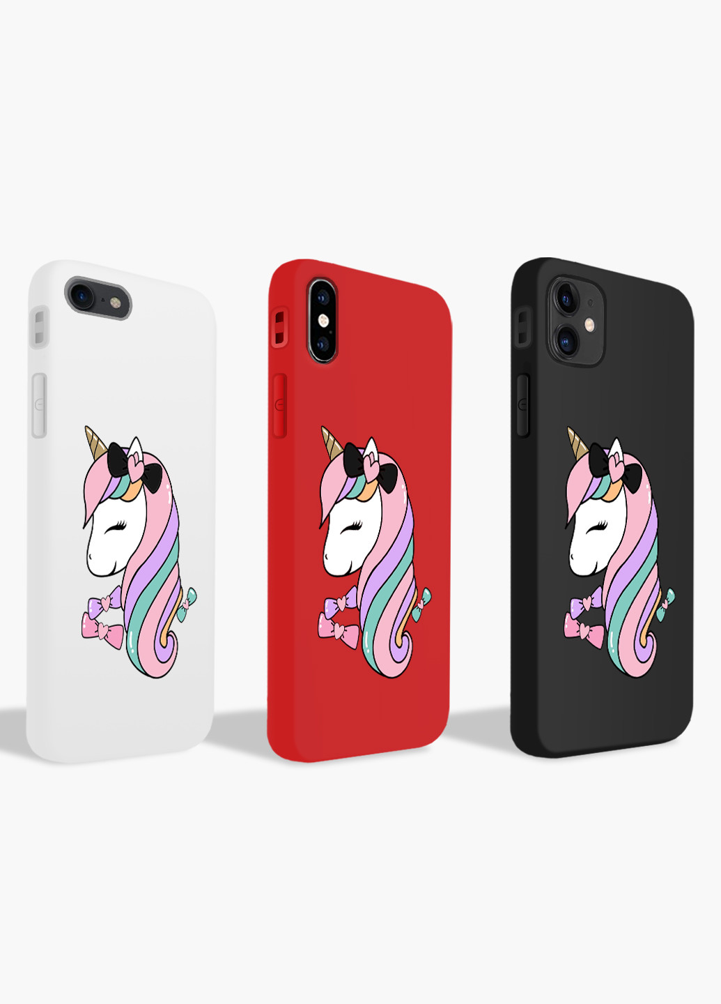 Чехол силиконовый Apple Iphone Xs Единорог (Unicorn) Белый (8938-1391) MobiPrint (219517898)