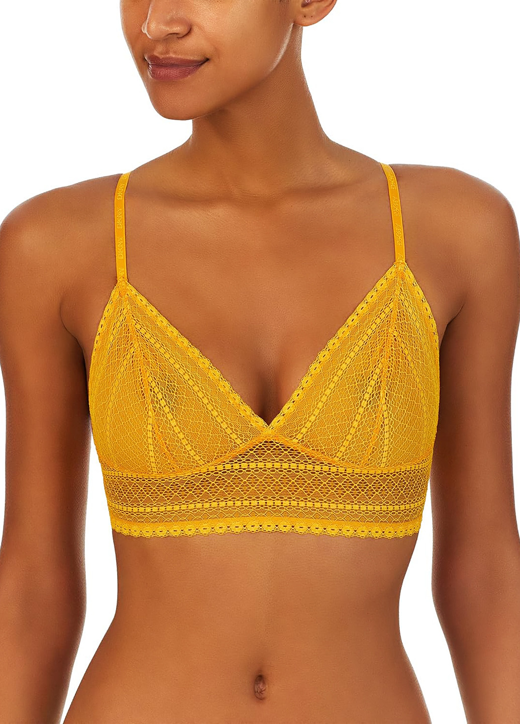 Оранжевый демисезонный комплект (бюстгальтер, трусики) DKNY