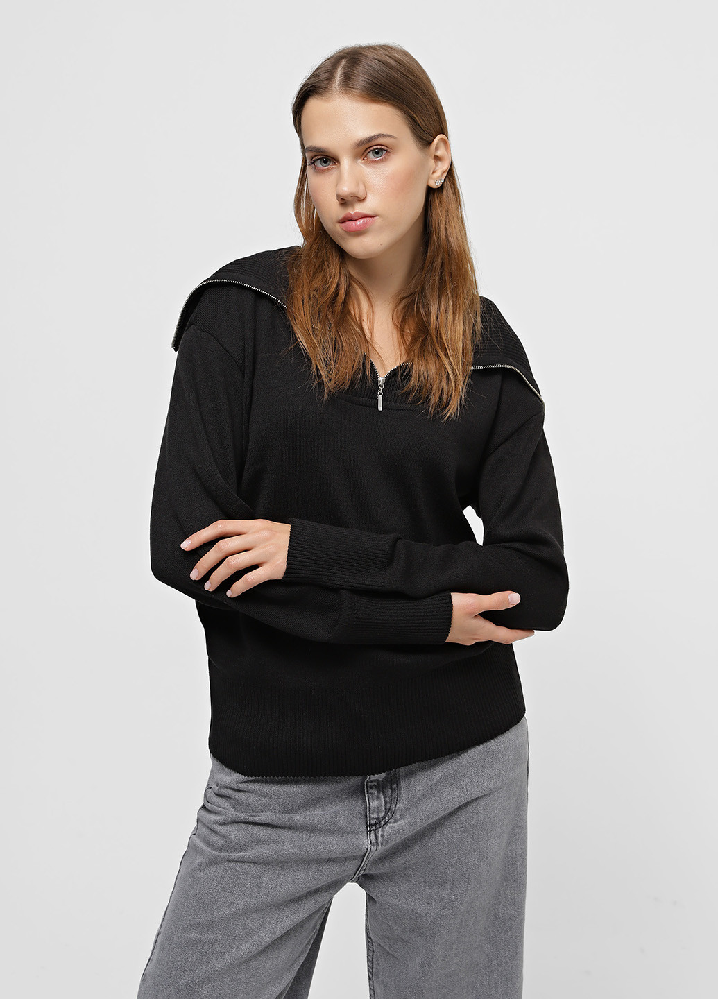 Чорний демісезонний светр Braska 018-1/301