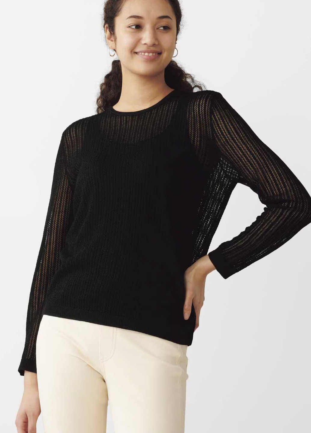 Черный демисезонный джемпер джемпер Uniqlo