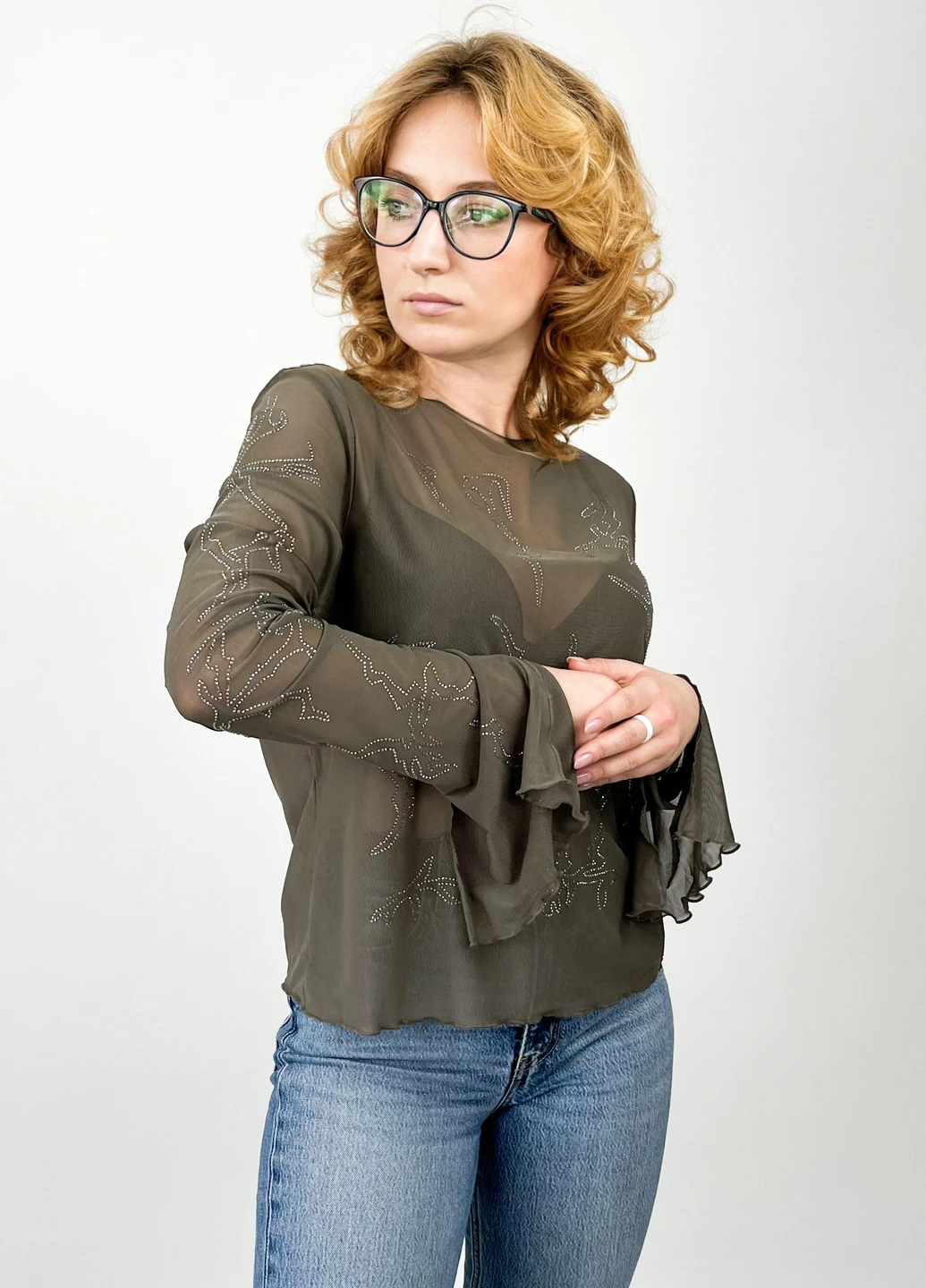 Сіра блуза Weekday