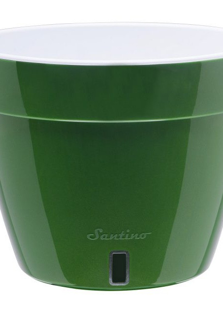 Горщик із дренажною системою АСТІ зелене-золото-білий 15 л Santino (253250892)