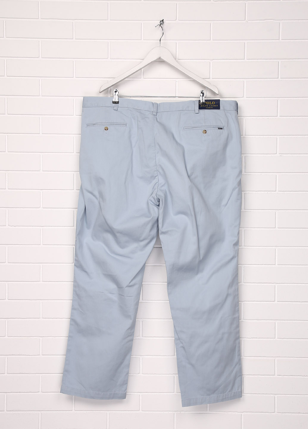 Голубые кэжуал демисезонные со средней талией брюки Ralph Lauren