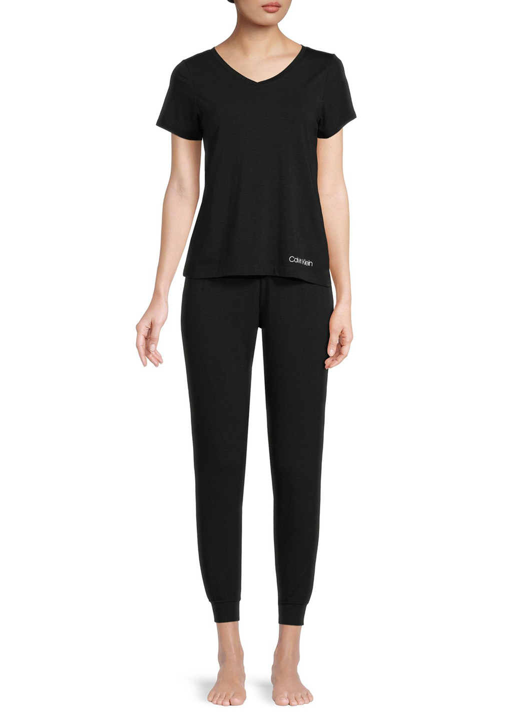 Черная всесезон пижама (футболка, брюки) футболка + брюки Calvin Klein