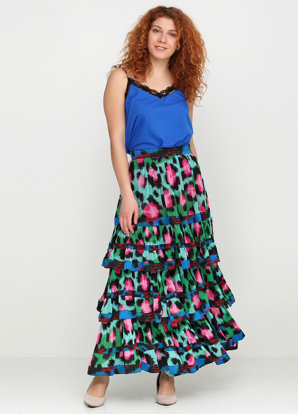 Разноцветная кэжуал с абстрактным узором юбка Kenzo x H&M макси