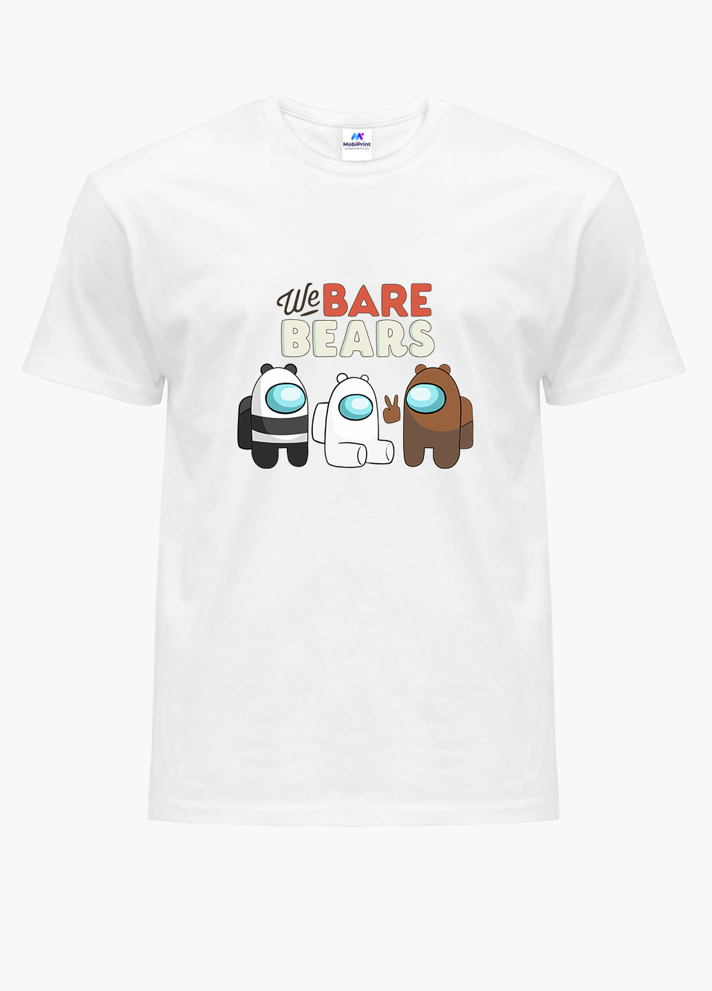 Біла демісезонна футболка дитяча вся правда о медведях (we bare bears) білий (9224-2668) 110 см MobiPrint