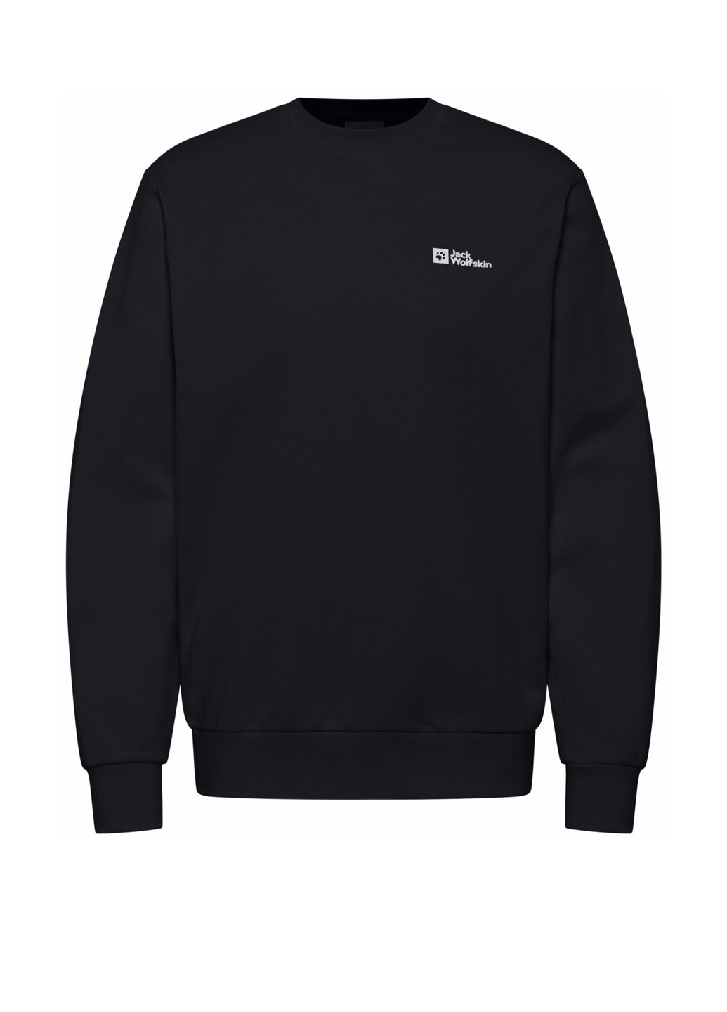 Черный свитшот Jack Wolfskin логотип без декора (328434751)