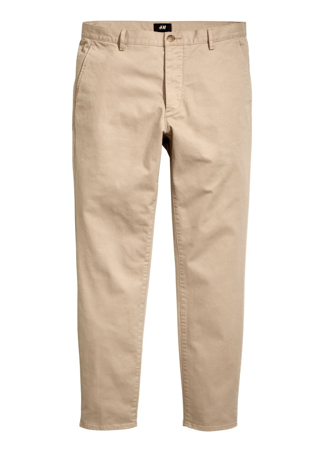 Бежевые кэжуал демисезонные чиносы брюки H&M