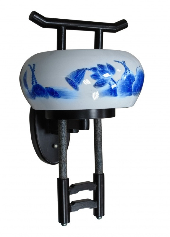 Бра настінне накладне дерев'яне у східному стилі BKL-321W/1 E27 Brille (253894574)