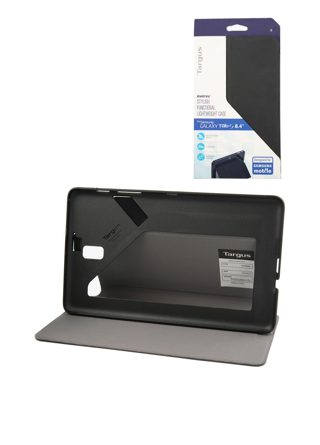 Чехол-книжка на Samsung Galaxy Tab S8.4, 22х13 см Targus чёрный