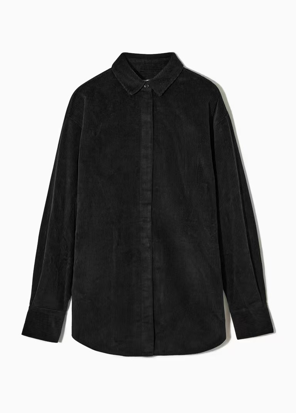 Черная кэжуал рубашка однотонная Cos