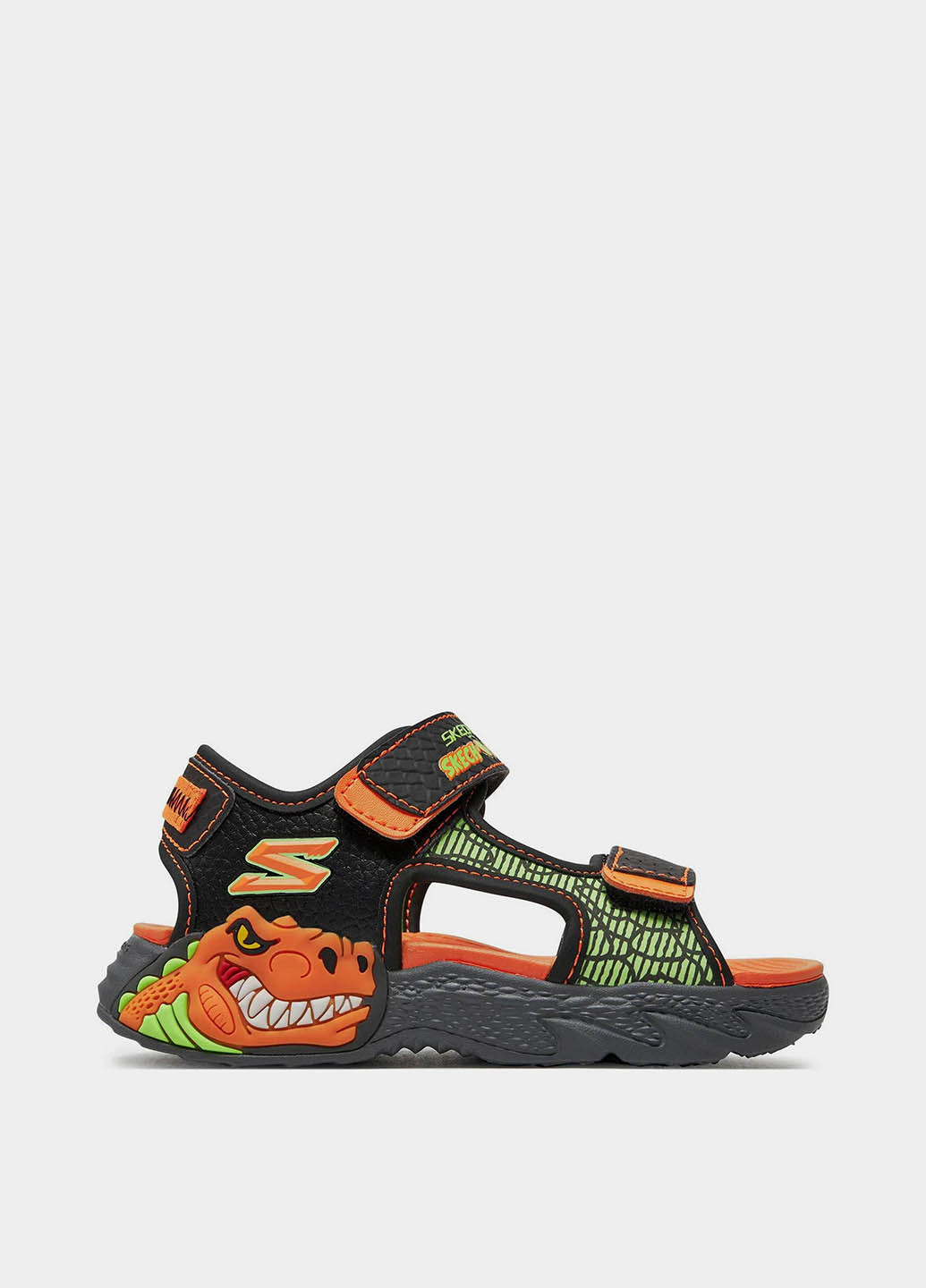 Черные кэжуал сандалии Skechers на липучке