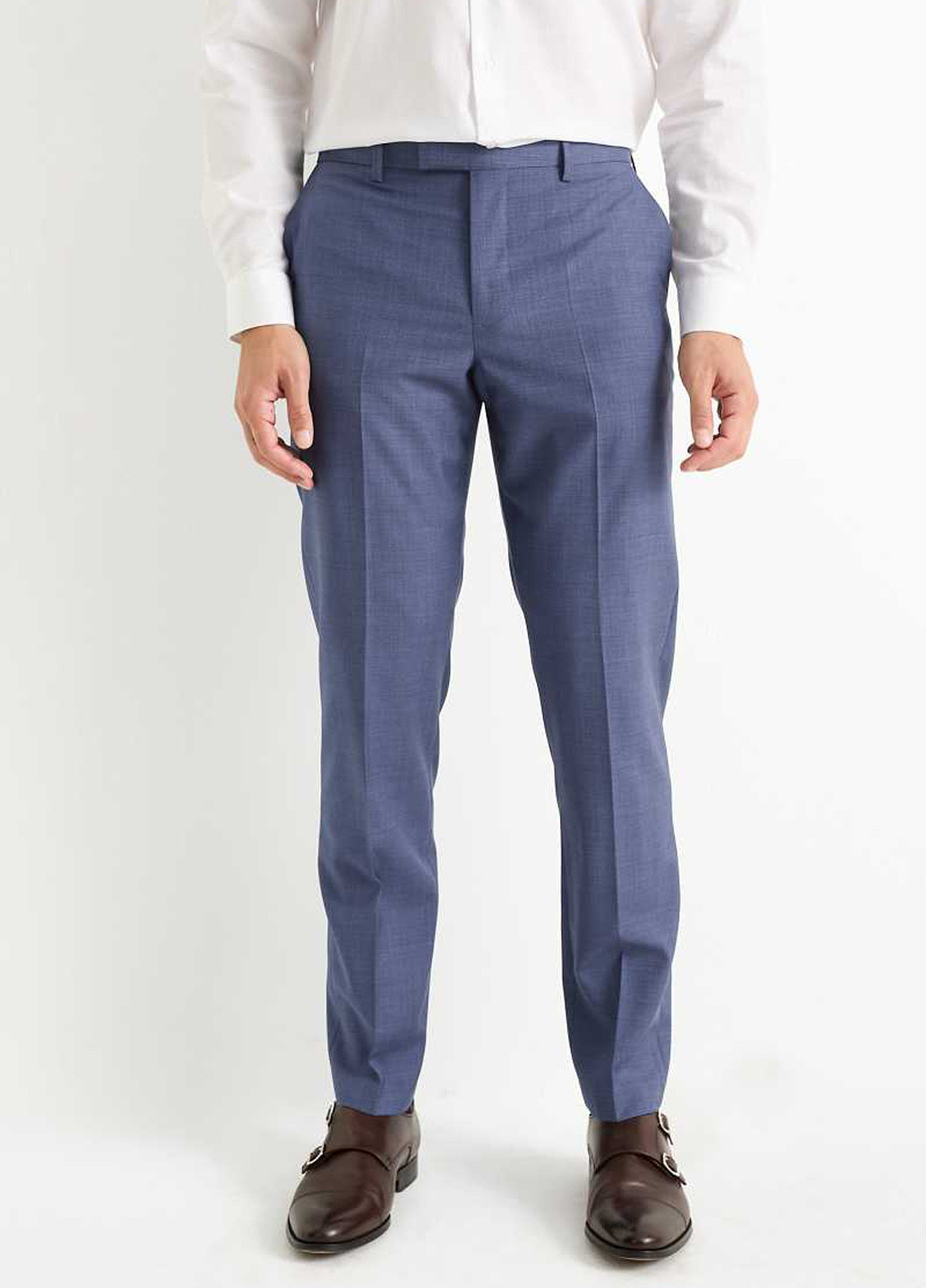 Синие классические, кэжуал демисезонные зауженные брюки C&A