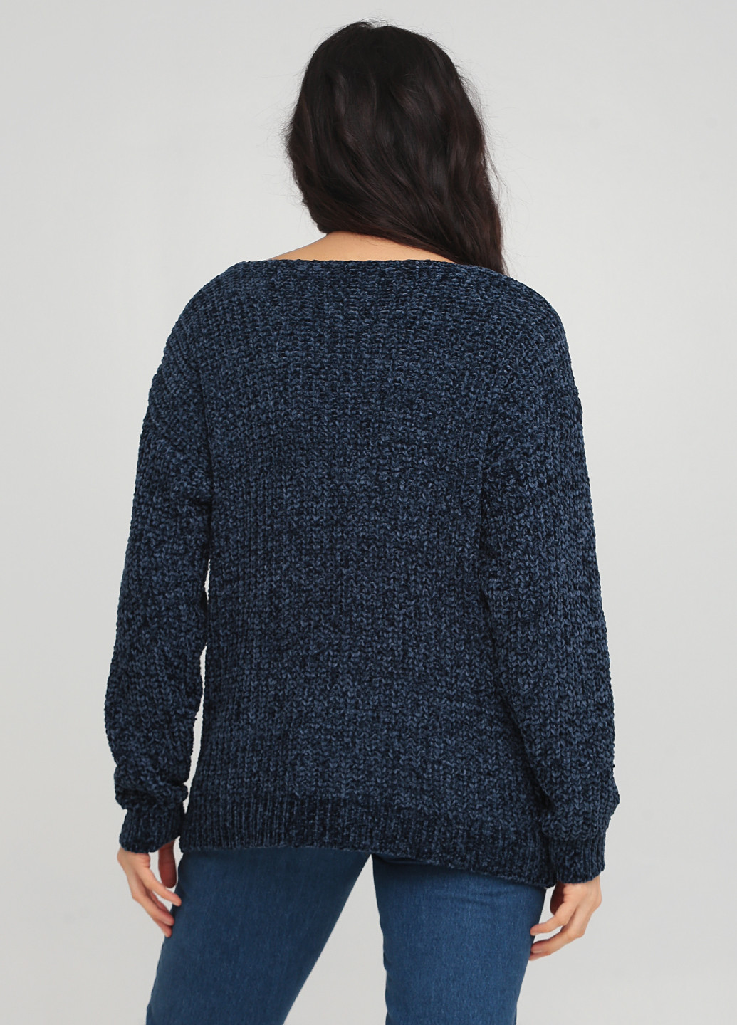 Темно-синий демисезонный пуловер пуловер Rossee