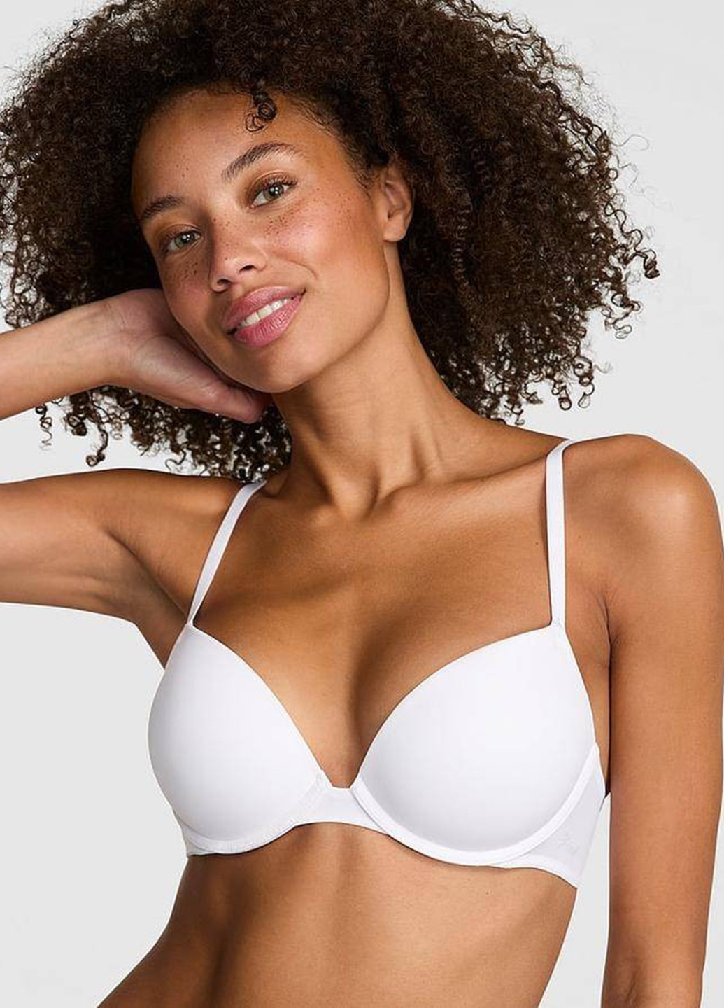 Білий бюстгальтер Victoria's Secret з кісточками поліамід