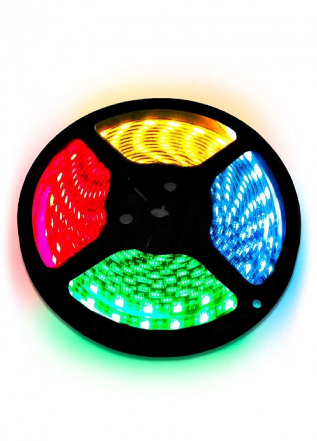 Світлодіодна Стрічка c Пультом і Блоком Живлення Вологозахищена LED RGB 5050 12v 5М 16 кольорів з клейкою основою Forus (252348248)