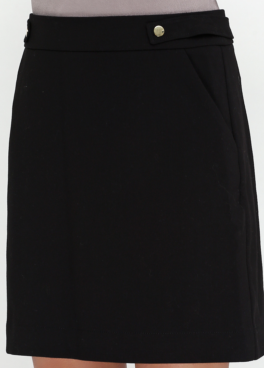 Черная кэжуал юбка H&M с высокой талией