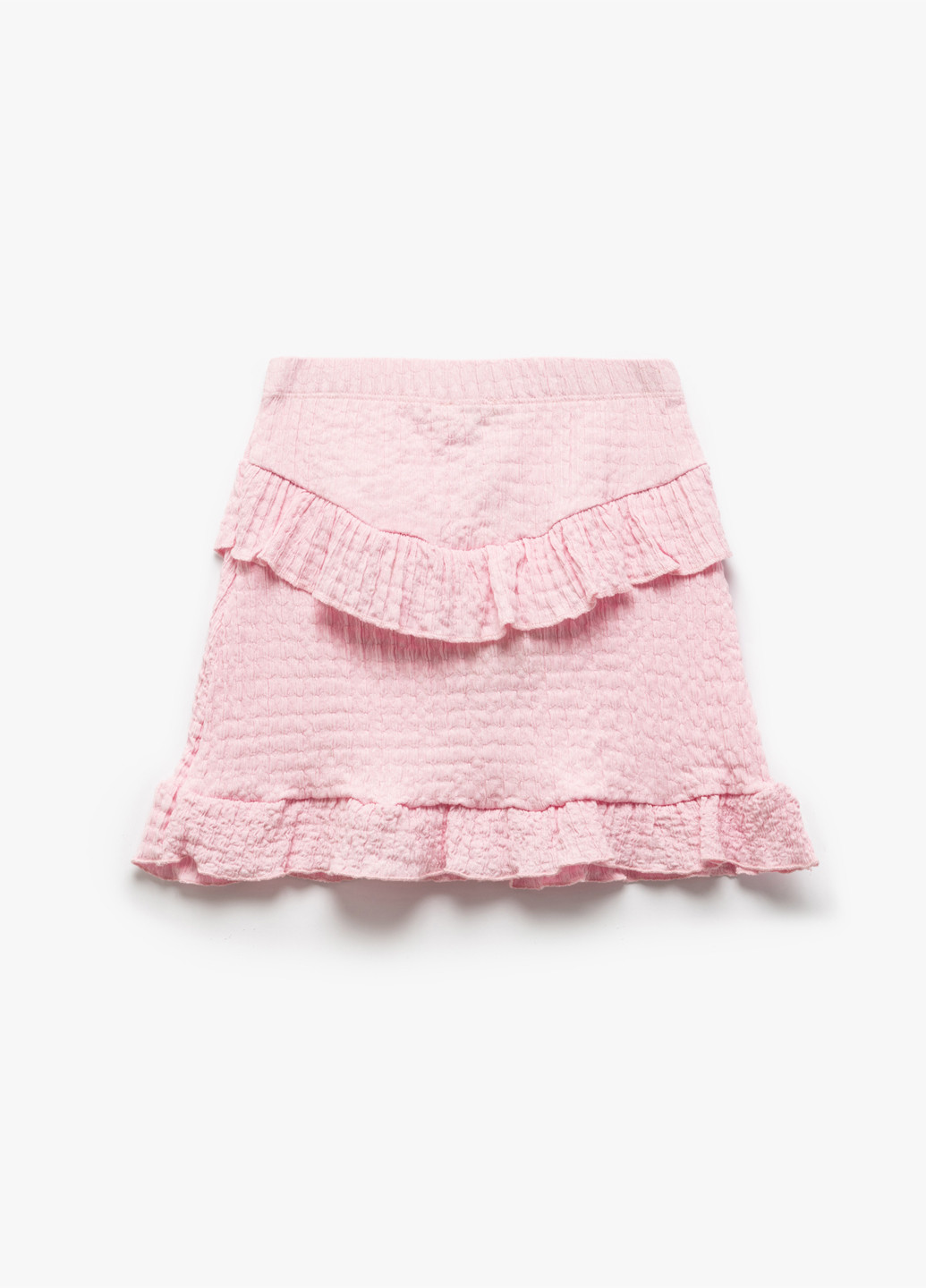 Светло-розовая кэжуал однотонная юбка KOTON а-силуэта (трапеция)