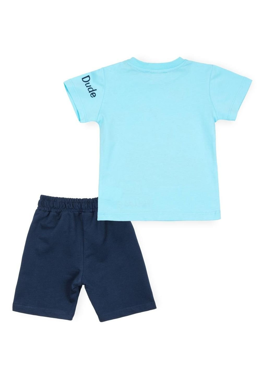 Блакитний літній набір дитячого одягу з ведмедиком у машинці (12144-104b-blue) Breeze