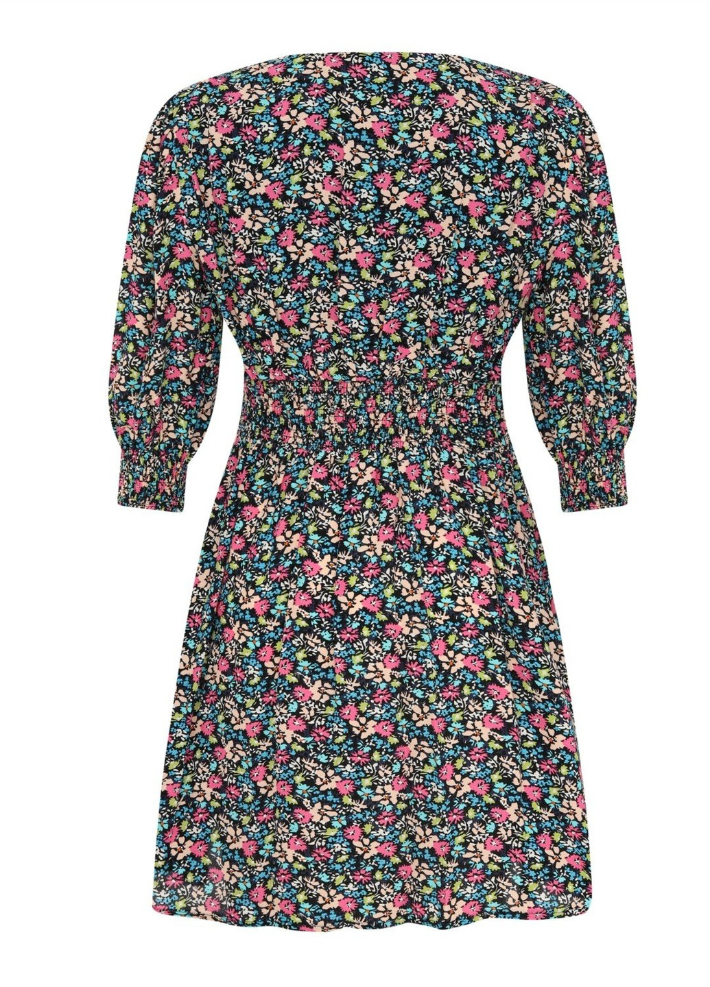 Черное кэжуал платье Mudo с цветочным принтом