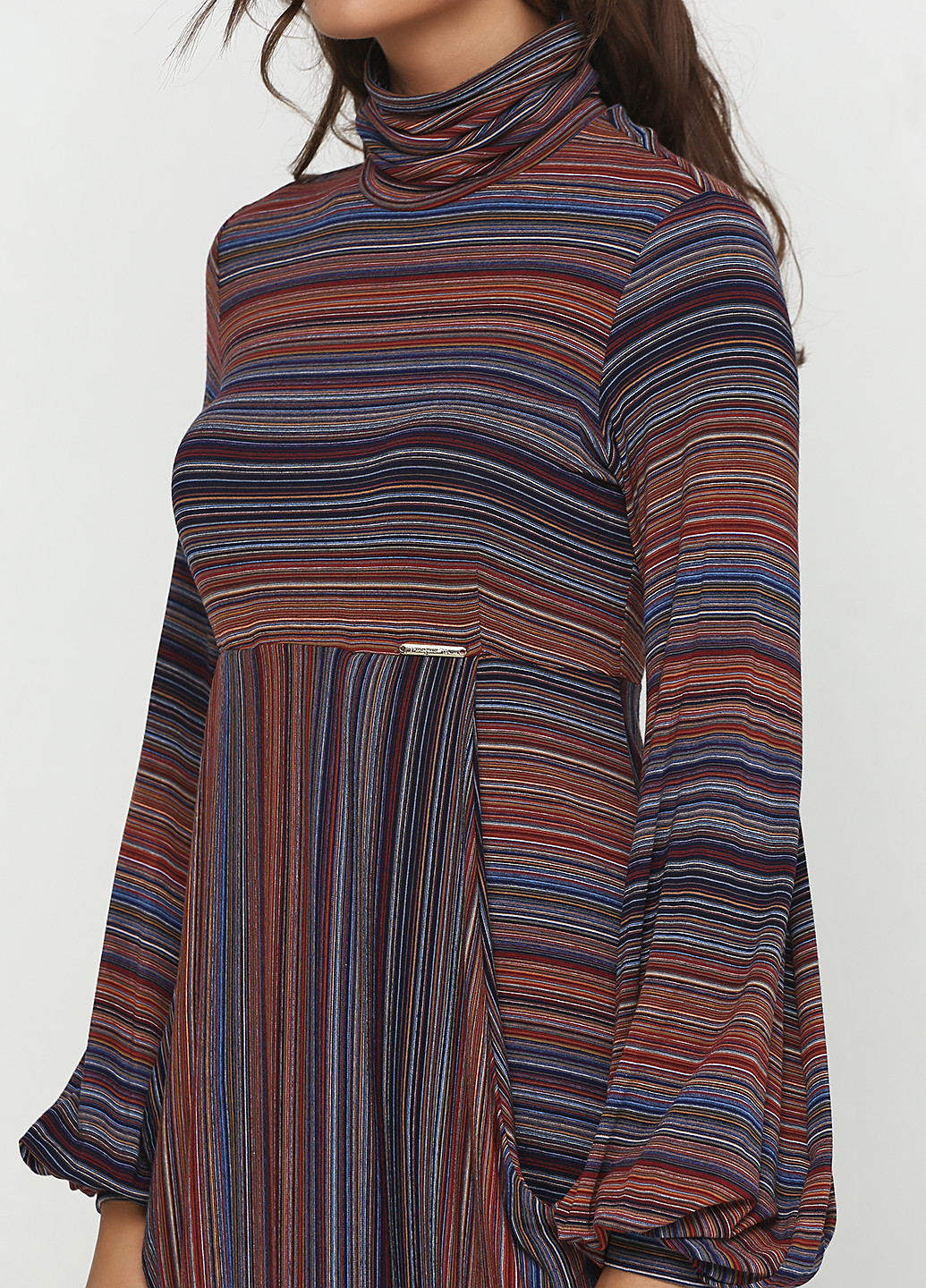 Комбинированное кэжуал платье Grazia Pi в полоску