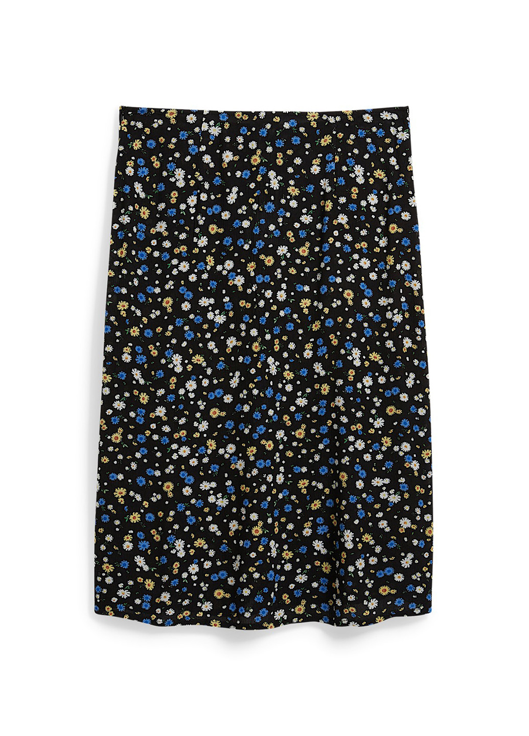 Черная кэжуал цветочной расцветки юбка C&A