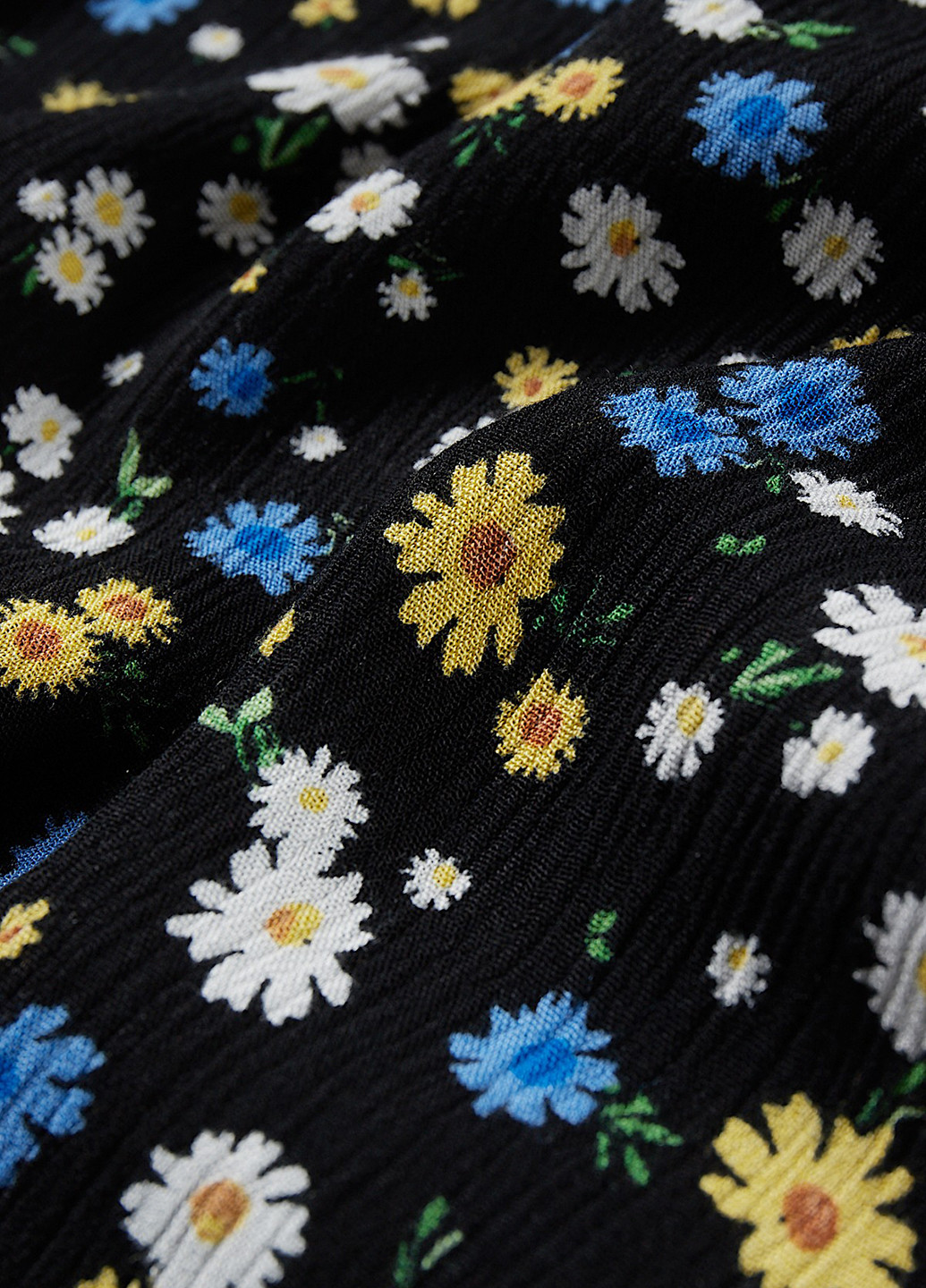 Черная кэжуал цветочной расцветки юбка C&A