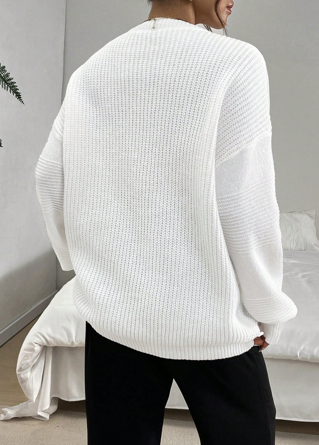 Белый демисезонный джемпер джемпер SHEIN