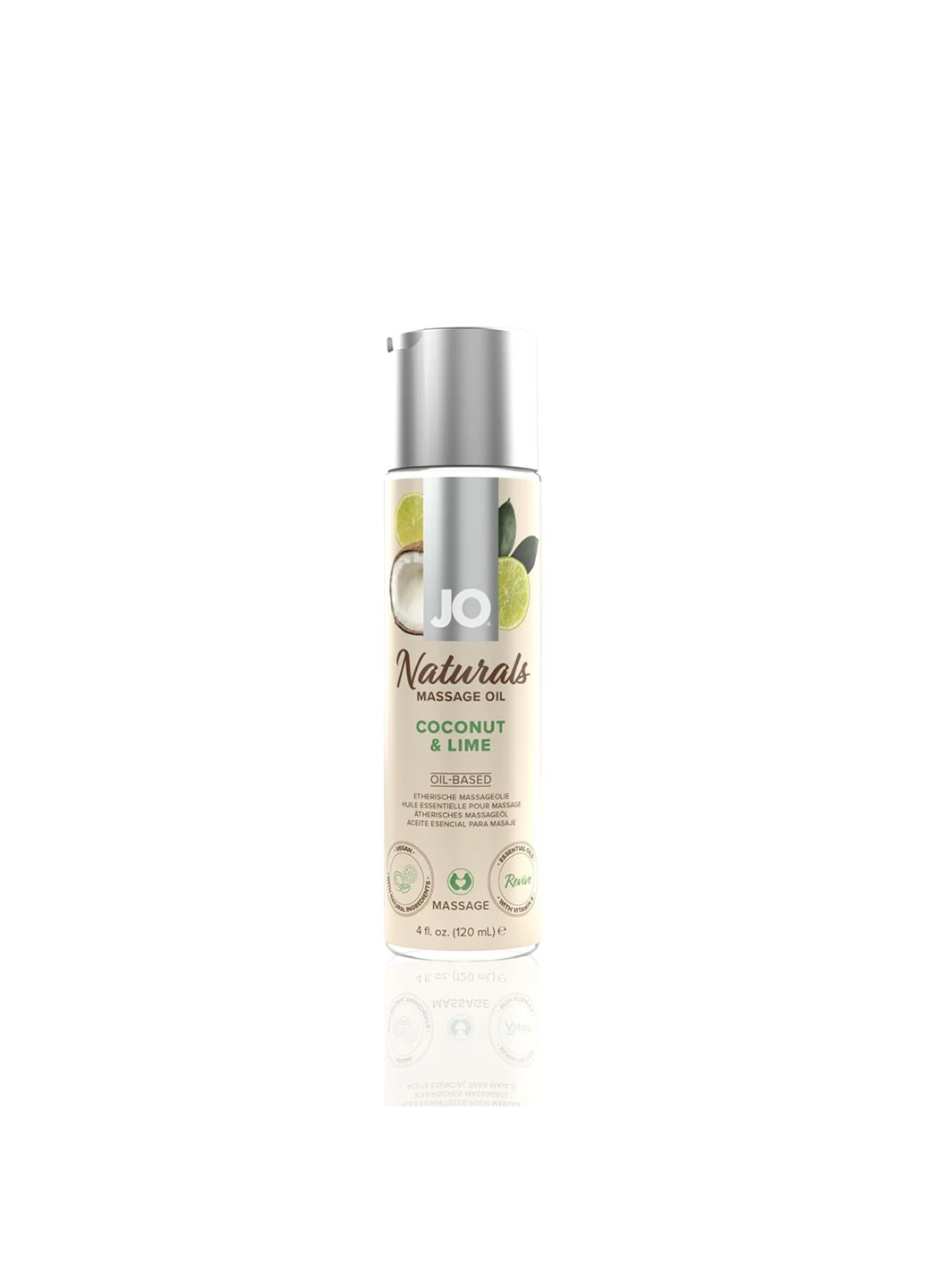 Массажное масло – Naturals Massage Oil – Coconut & Lime с эфирными маслами (120 мл) System JO (254150781)