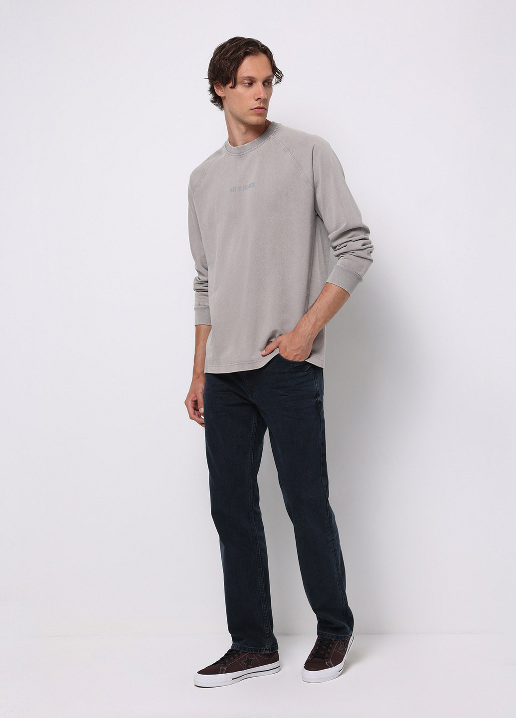 Темно-синие демисезонные прямые джинсы Colin's