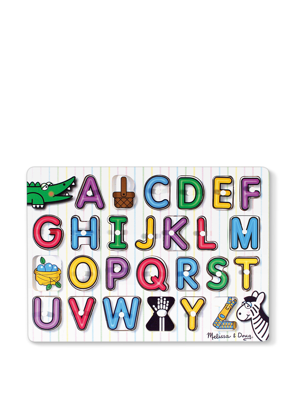 Дерев'яна рамка-вкладиш Англійська абетка, 22х29 см Melissa & Doug (251711114)