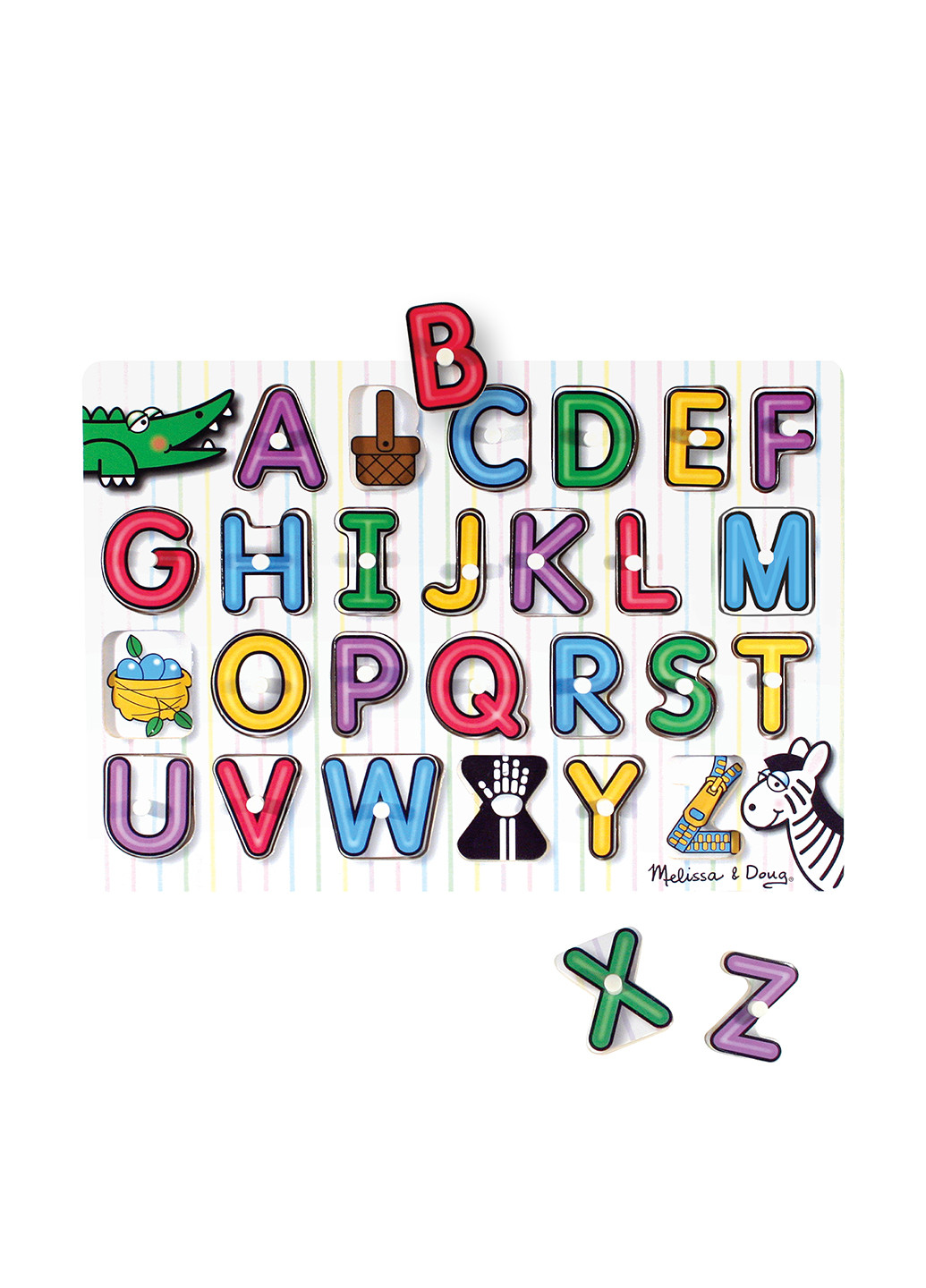 Дерев'яна рамка-вкладиш Англійська абетка, 22х29 см Melissa & Doug (251711114)