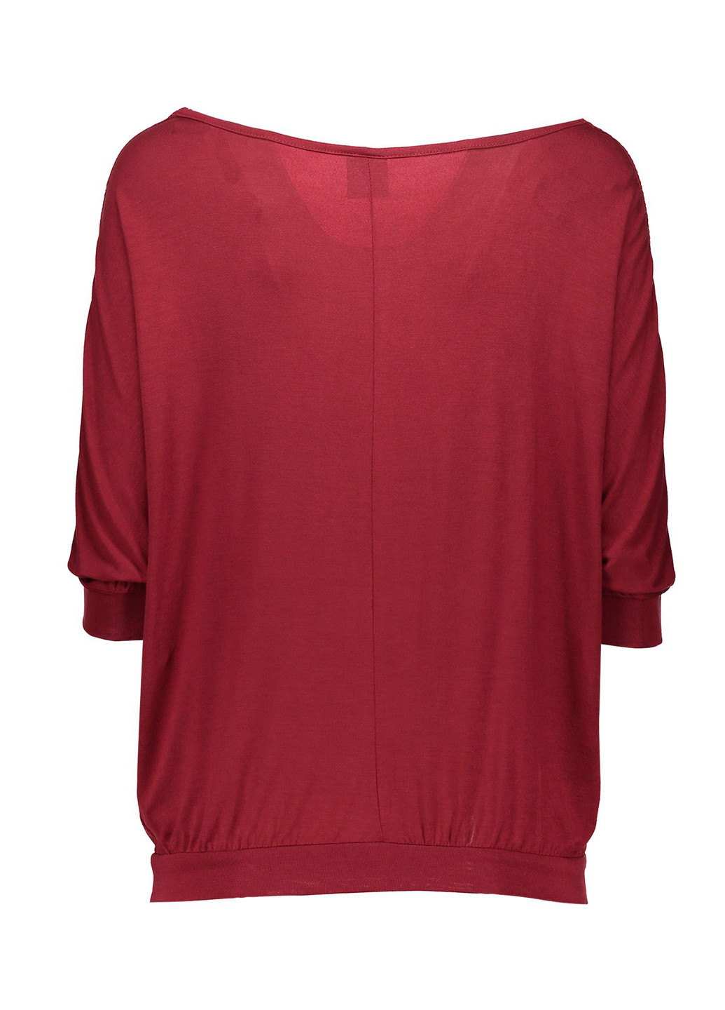 Бордовая летняя блуза с коротким рукавом Piazza Italia