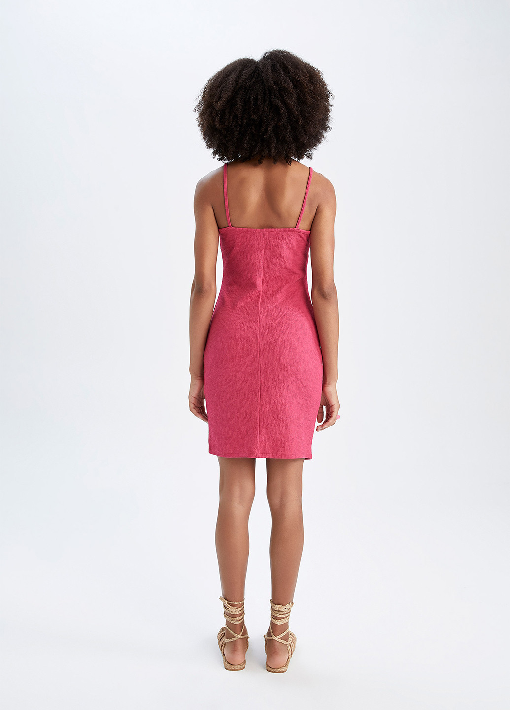 Рожева кежуал сукня футляр DeFacto однотонна