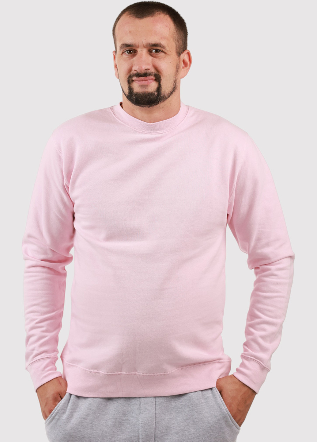 Светло-розовый свитшот Independent однотонный без декора (361422186)