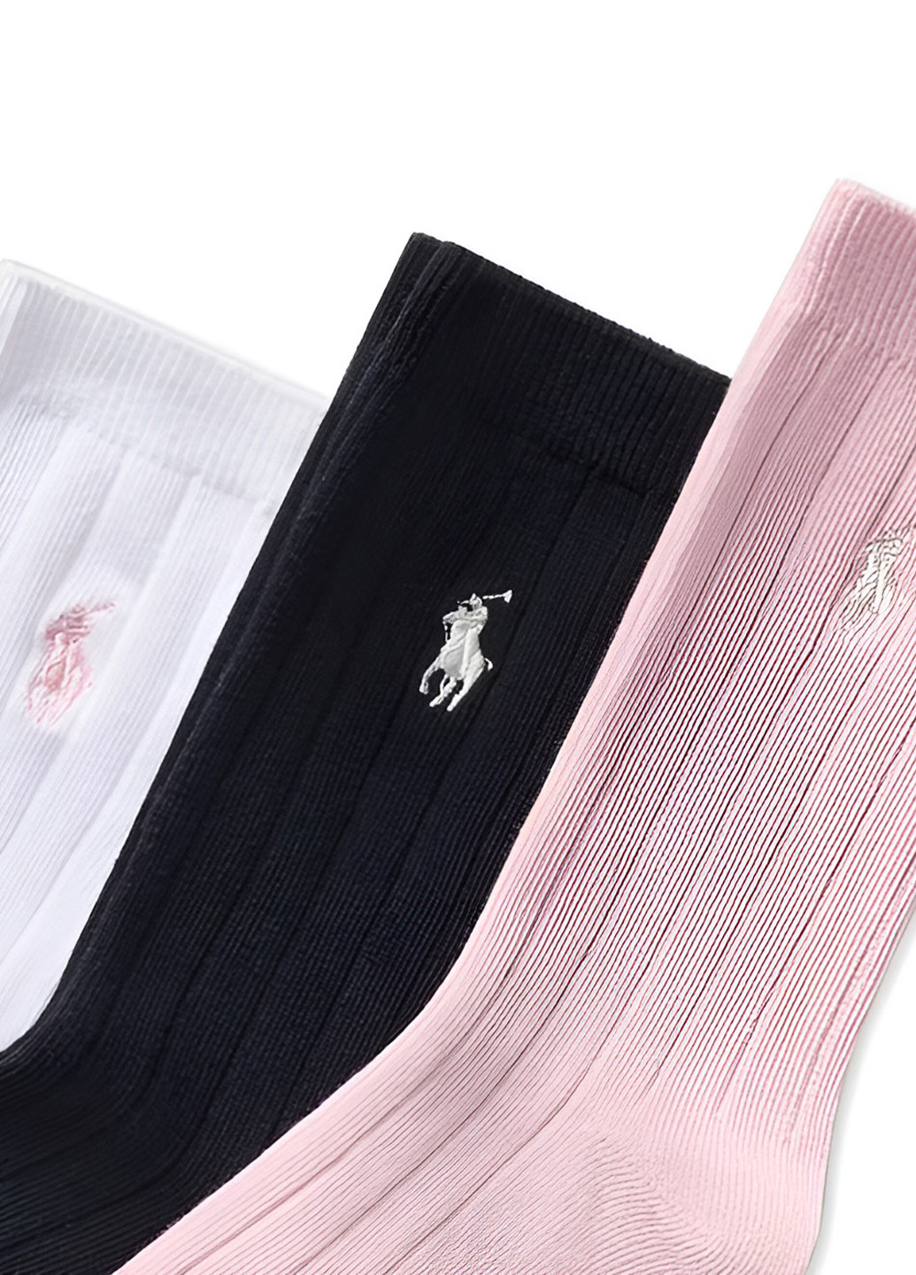 Комбинированные носки (3 пары) Ralph Lauren однотонные (336933382)