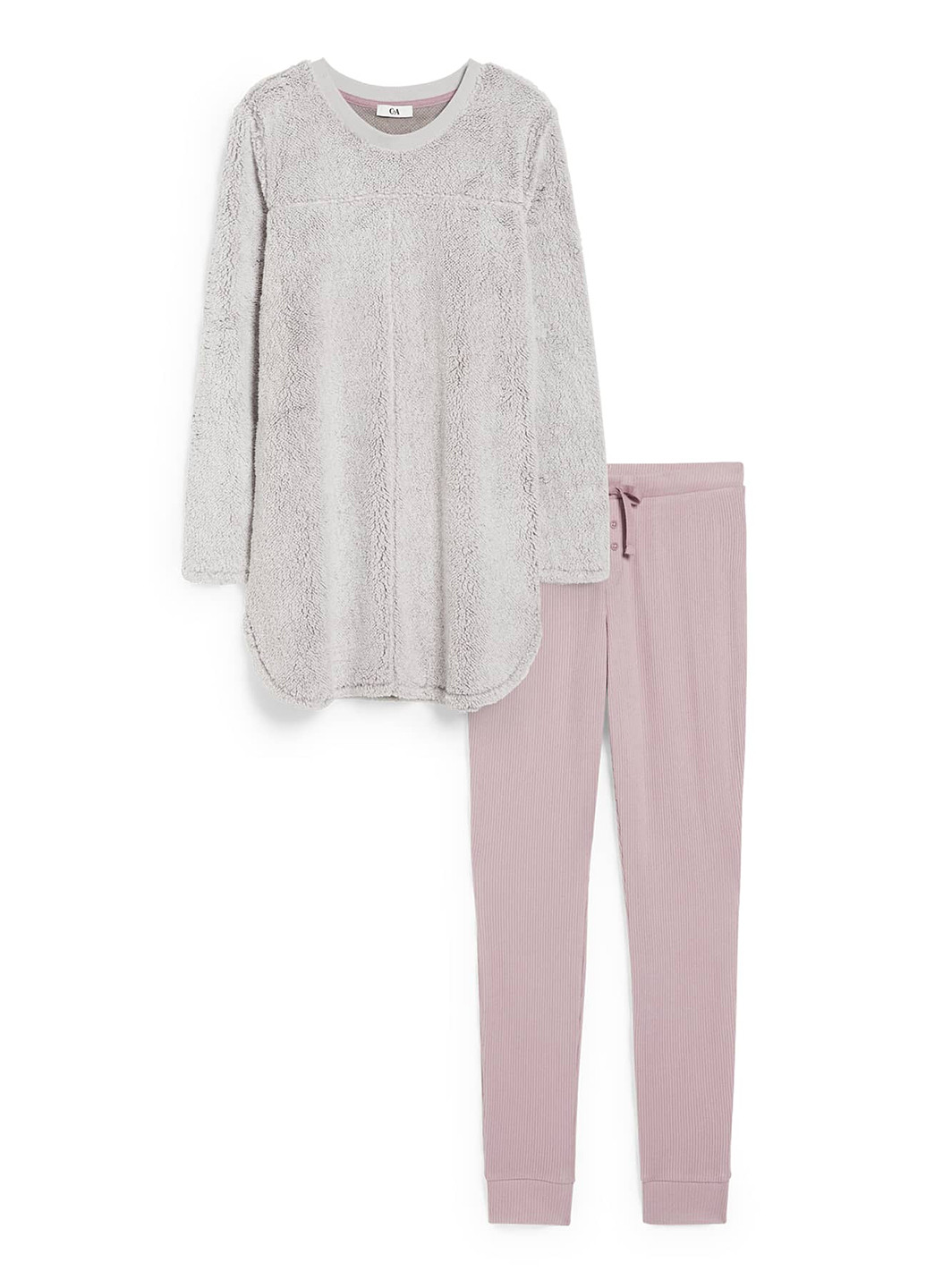 Комбинированная зимняя пижама (свитшот, брюки) C&A