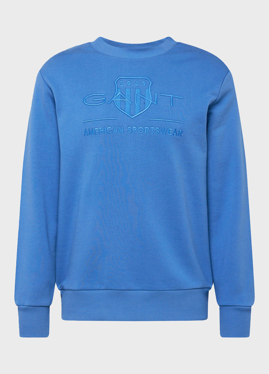 Индиго свитшот Gant однотонный вышивка (322564218)