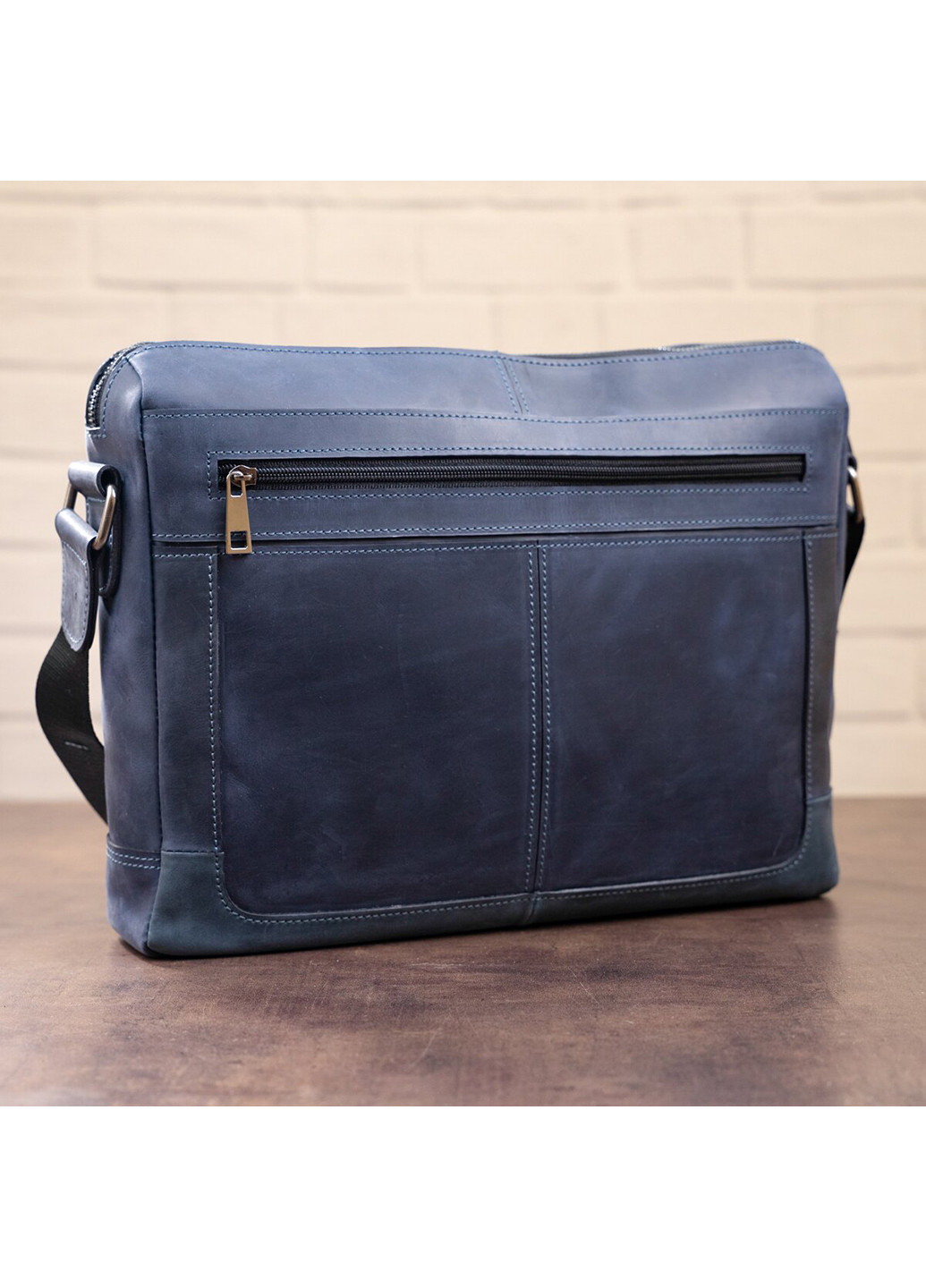 Мужская кожаная сумка для ноутбука 35х26х6 см Shvigel (252134174)