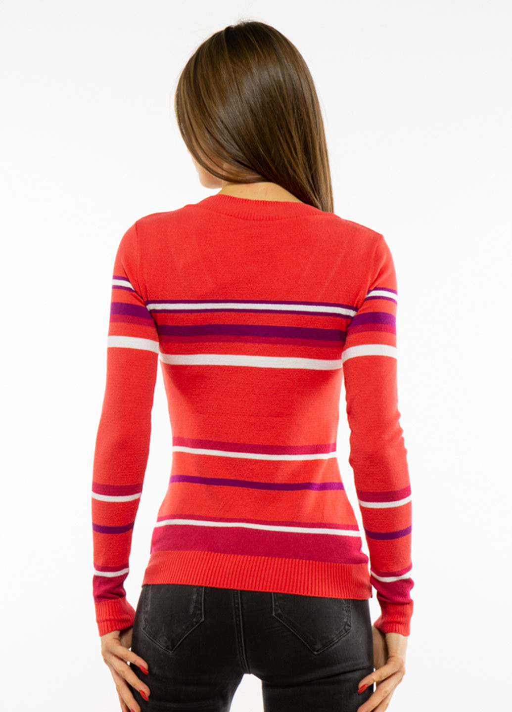 Коралловый демисезонный пуловер пуловер Time of Style