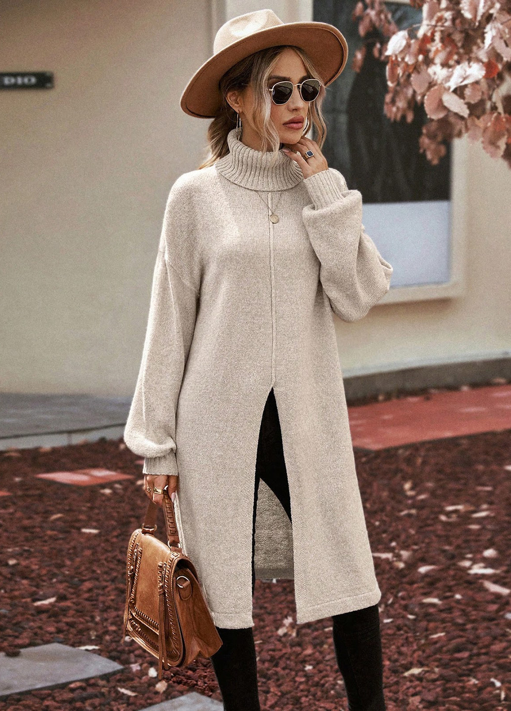 Сіро-бежевий зимовий светр SHEIN