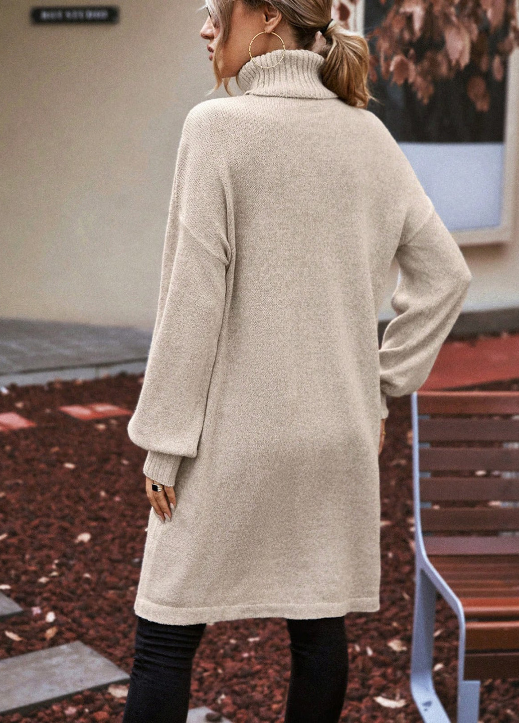 Сіро-бежевий зимовий светр SHEIN