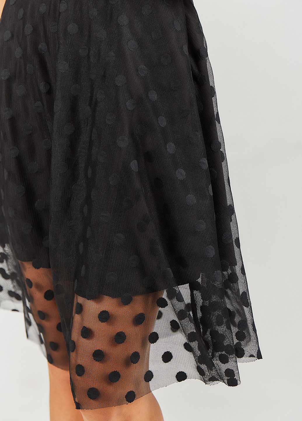 Черная кэжуал фактурная юбка Alvina а-силуэта (трапеция)