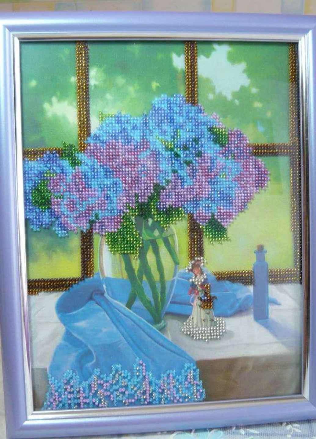 Набор для вшивки бисером на натуральном художественном холсте "Сиреневое настроение" Абрис Арт AB-067 Abris Art (255337303)