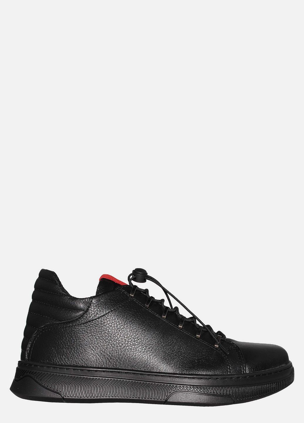 Черные осенние ботинки 720чл-чб черный-красный Fabiani