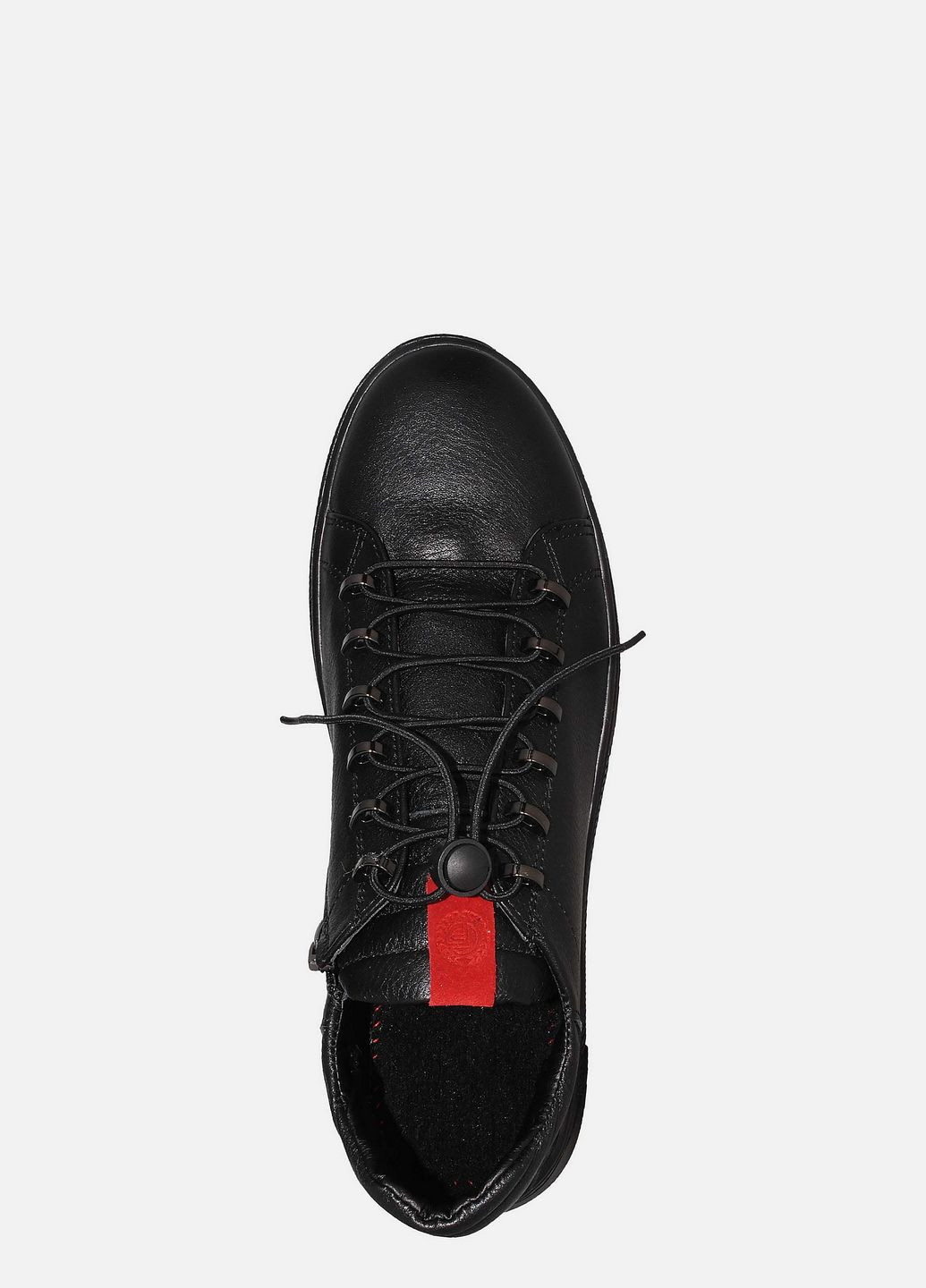 Черные осенние ботинки 720чл-чб черный-красный Fabiani