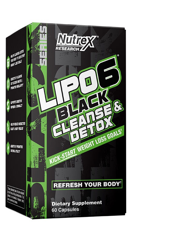 Детокс комплекс Lipo-6 Black Cleanse & Detox 60 Caps Nutrex (254371976)