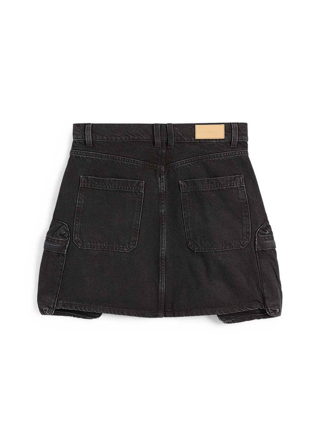 Темно-серая джинсовая однотонная юбка C&A карго